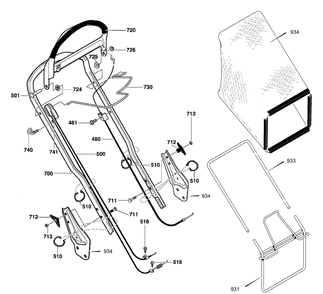 Part Location Diagram of 672290-860 Briggs and Stratton Lever, Drive Wire